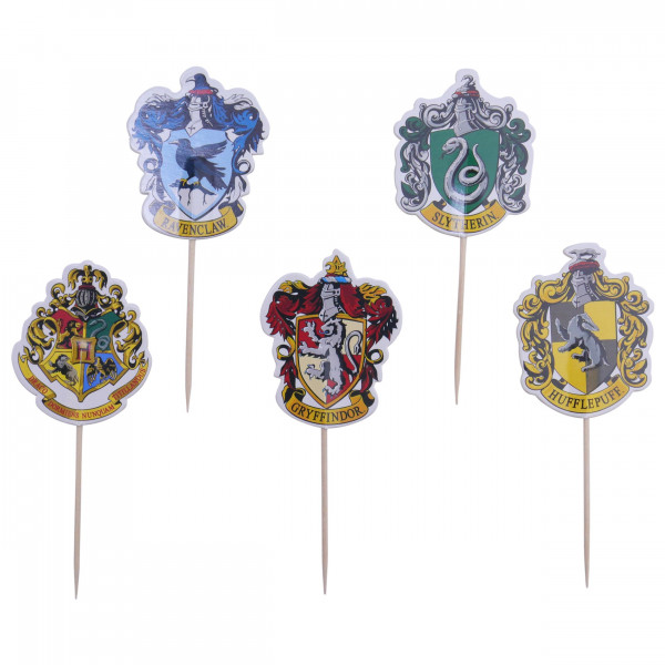 Harry Potter Tortenaufsatz 6-er Set Wappen