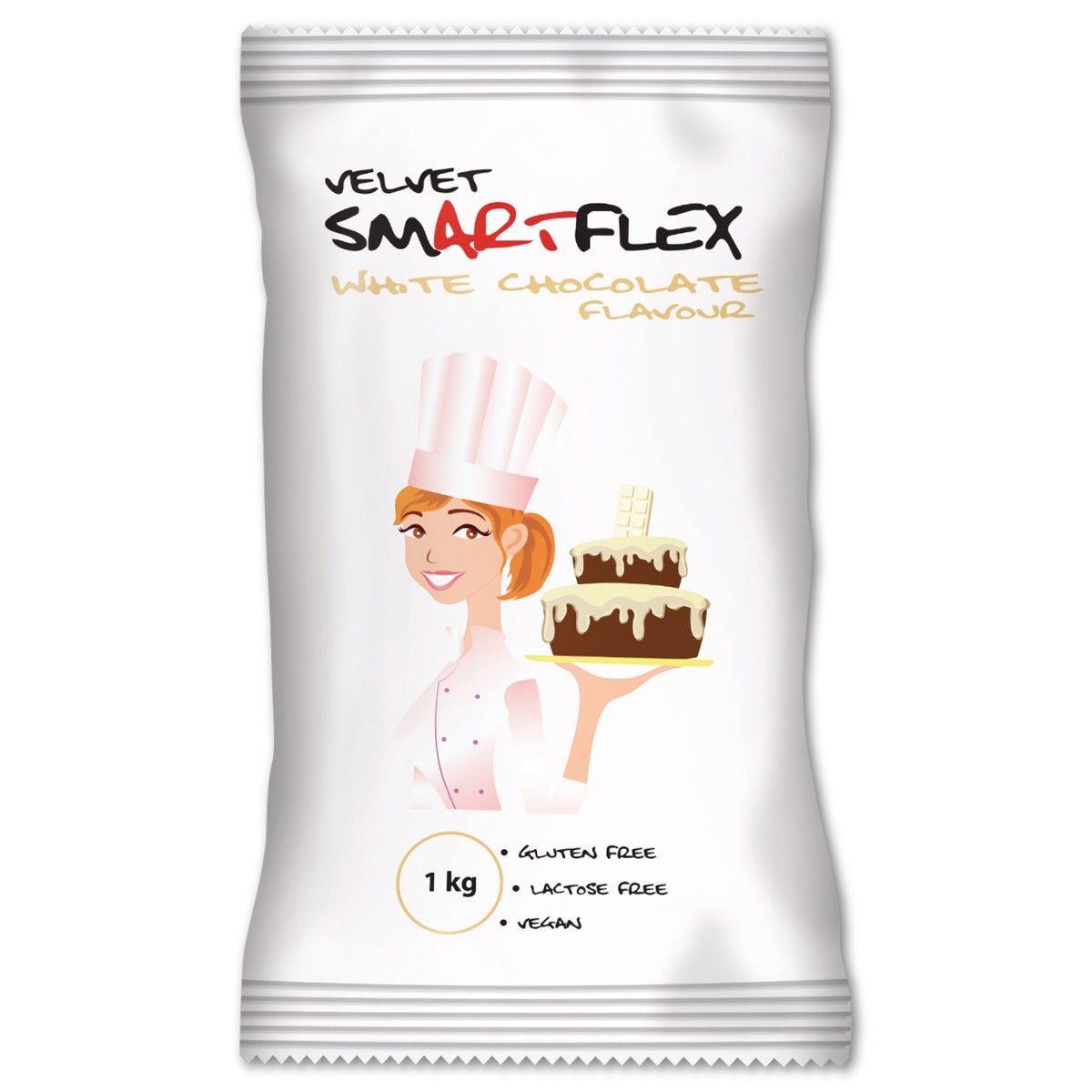 SmartFlex Fondant Weiß Velvet 250g – Mein Cake Shop