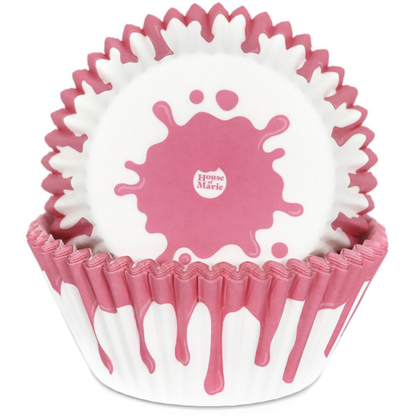 Baking Cup Drip Pink pk/50