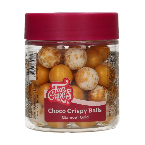 FunCakes Choco Crispy Balls – Glamour Gold 130g