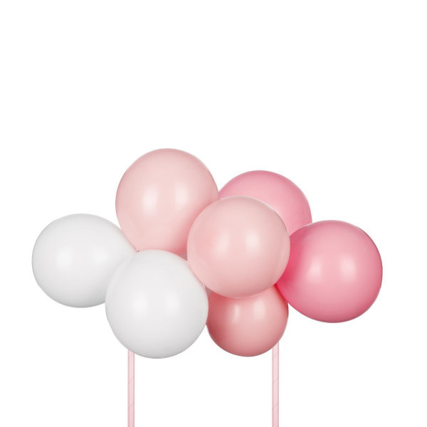 PartyDeco Ballon-Cake Topper Kit 29cm - Rosa