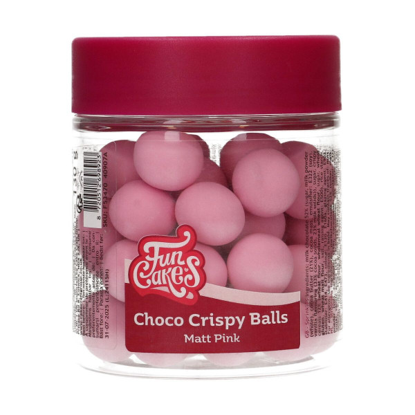 FunCakes Choco Crispy Balls - Matt Pink 130g