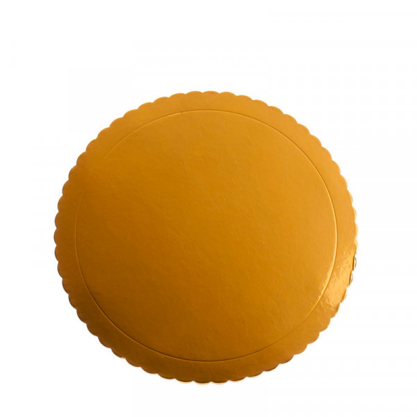 CAKE BOARD Ø 25 CM gold gewellt 3 MM