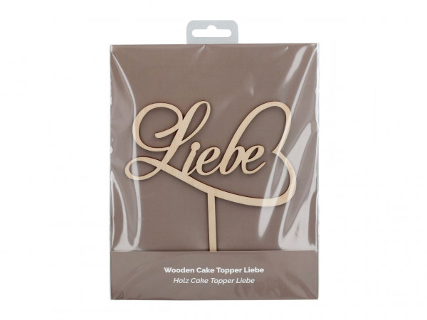 Cake Topper Holz &quot;Liebe&quot;