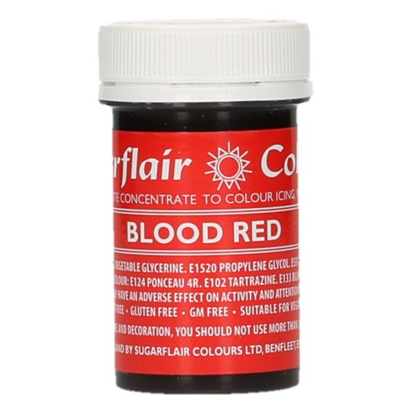 Sugarflair Speisefarben-Paste Blood Red - blutrot