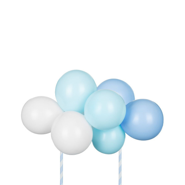 PartyDeco Ballon-Cake Topper Kit 29cm - Blau