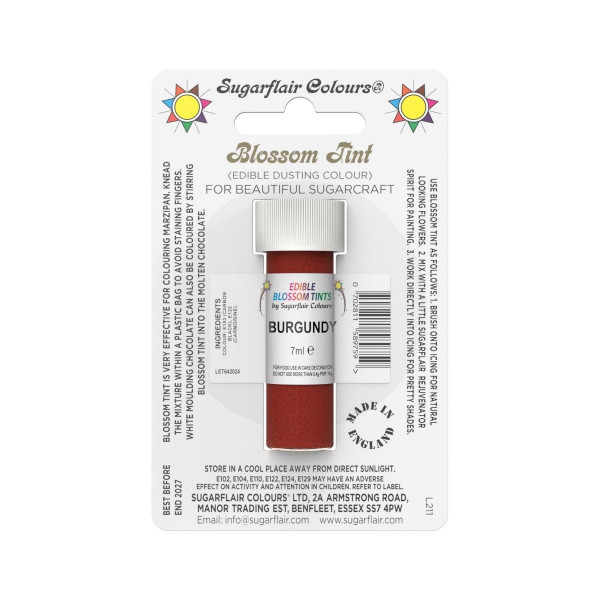 Sugarflair Dusting Colour BURGUNDY, 7ml