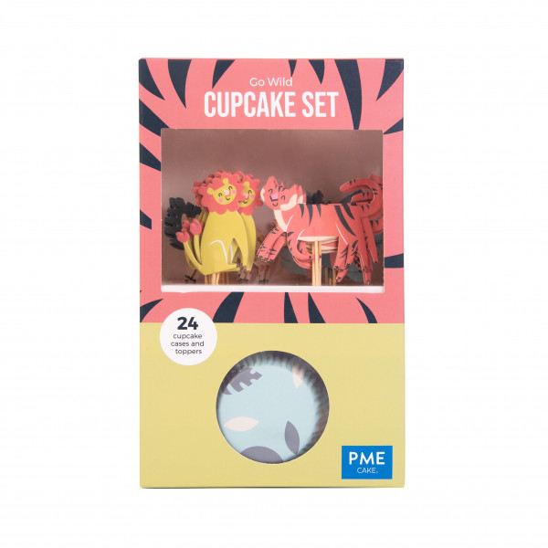 Cupcake Set Go Wild 24/St