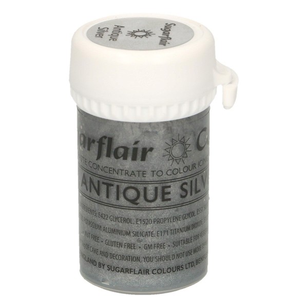 Sugarflair Speisefarben-Paste Antique Silver