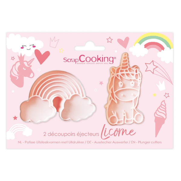 Scrapcooking Plunger Cutters - Unicorn pk/2